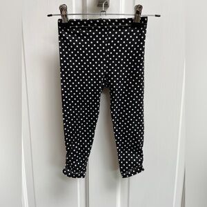 Young Hearts 24M Black and White Polka Dot Stretch Leggings Pants